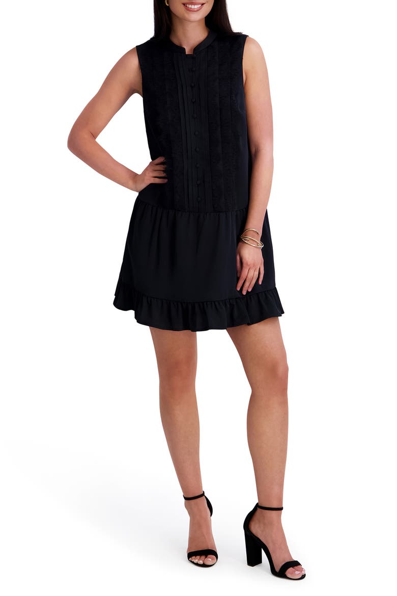 Sleeveless Woven Shift Dress, Alternate, color, BLACK