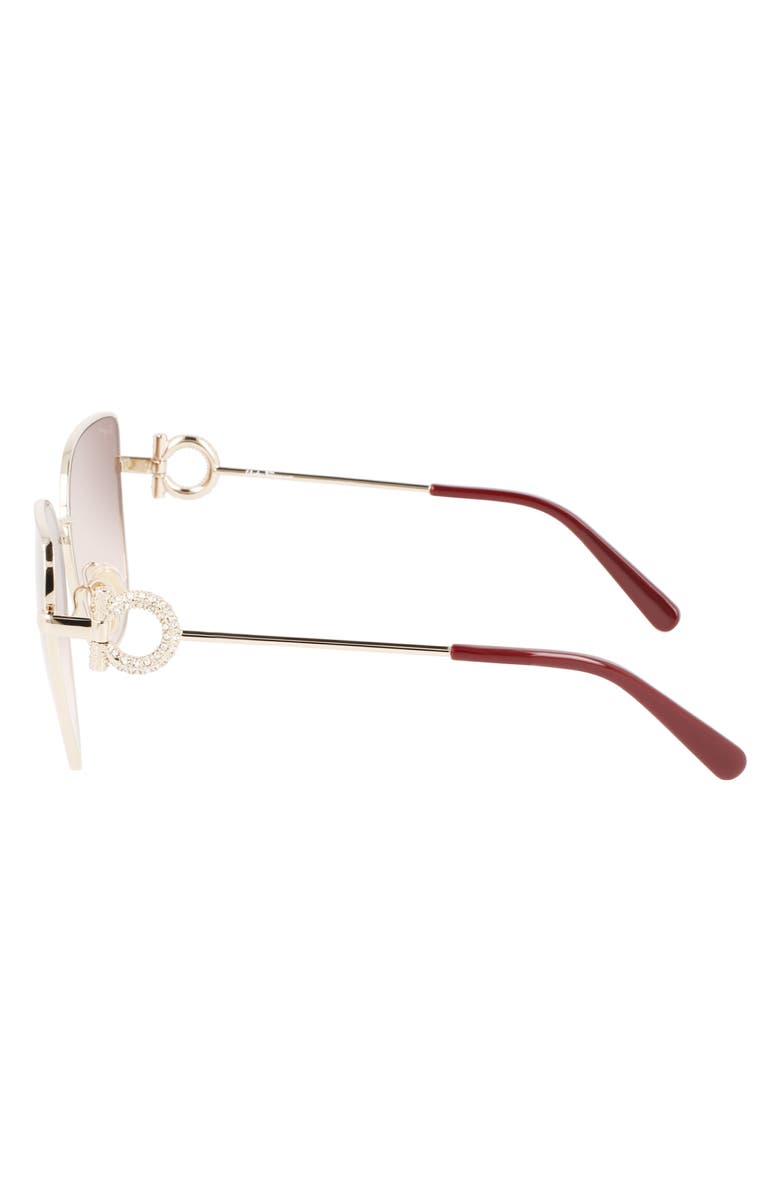FERRAGAMO 60mm Gradient Cat Eye Sunglasses, Alternate, color,