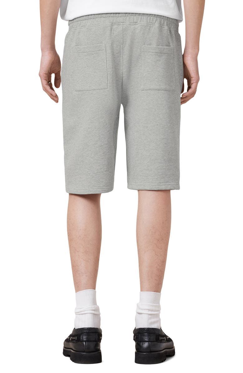 AllSaints Underground Relaxed Fit Organic Cotton Sweat Shorts, Alternate, color, Grey Marl