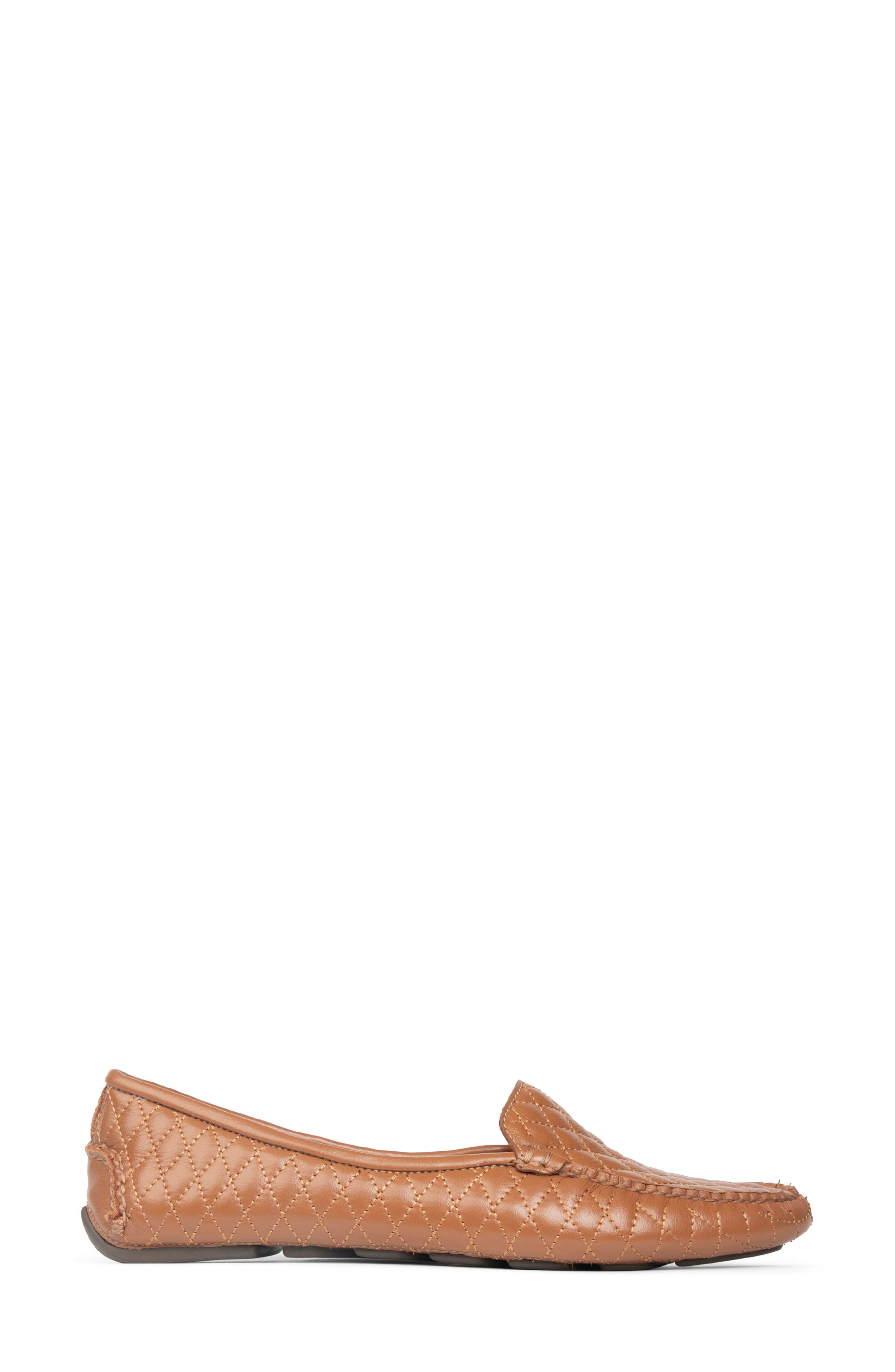 Jillian Quilted Driving Loafer, Alternate, color, COGNAC LEATHER