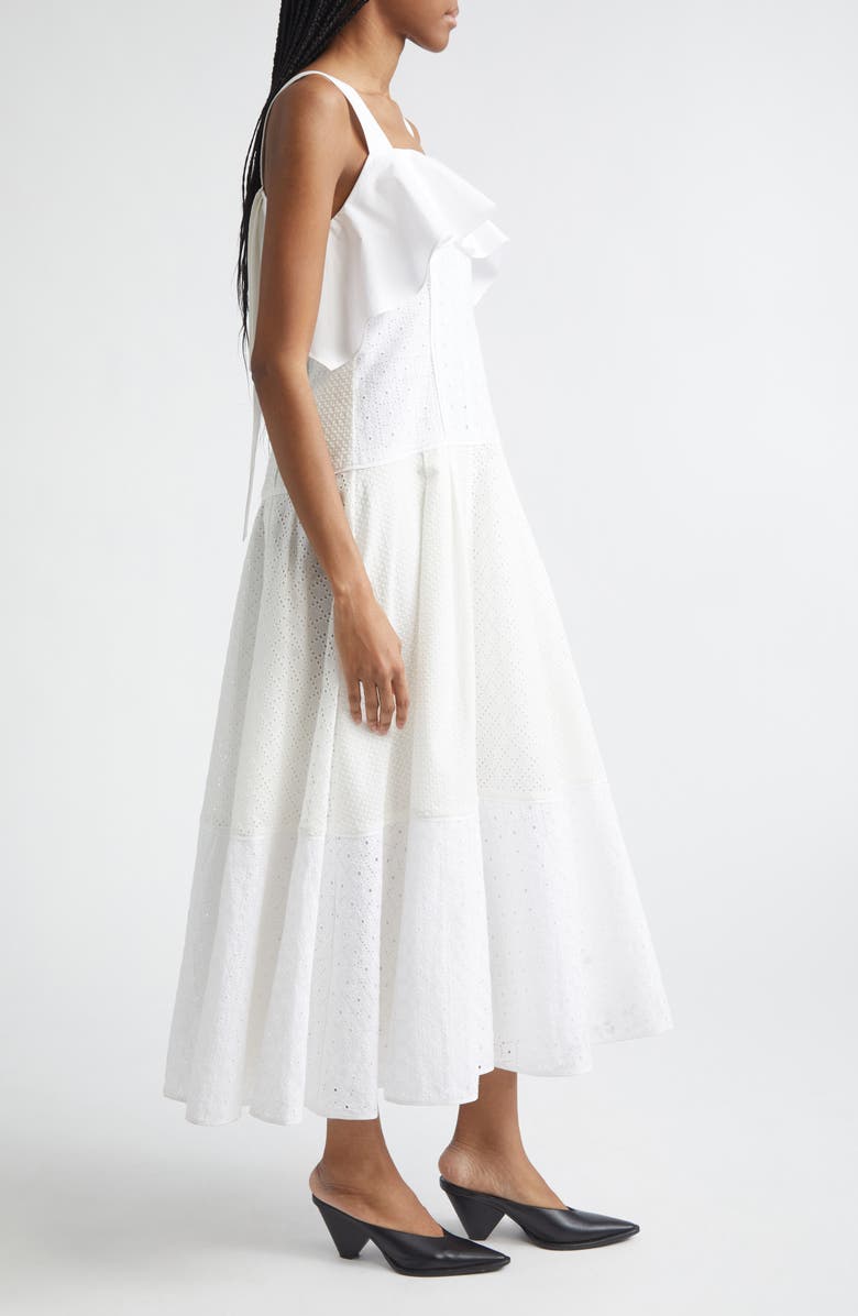 3.1 Phillip Lim Broderie Anglaise Patchwork Sundress, Alternate, color, White