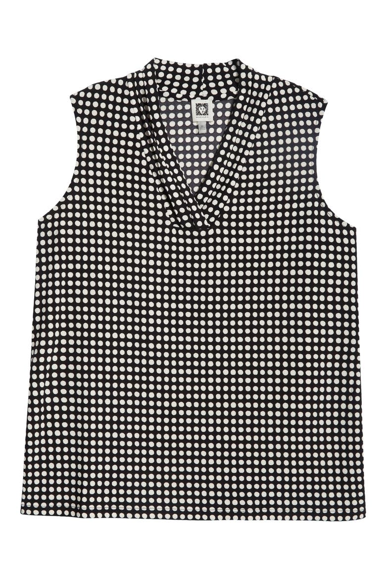 Pearly Polka Dot Top, Alternate, color, ANNE BLACK/ ANNE WHITE