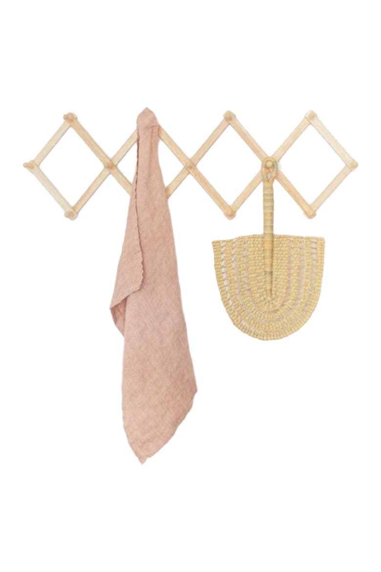 Stone Washed Linen Tea Towel, Alternate, color, Blush