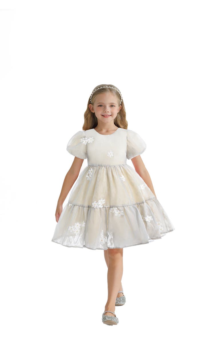 Sweet Cactus Floral Dress, Alternate, color, Grey