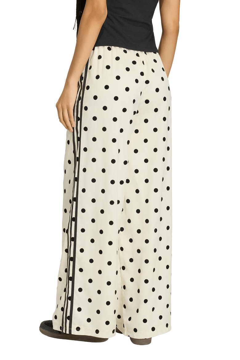 Firebird Polka Dot Wide Leg Track Pants, Alternate, color, OFF WHITE