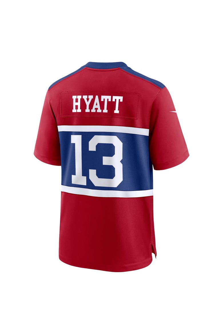 Men's Nike Jalin Hyatt Century Red New York Giants Alternate Player Game Jersey, Alternate, color, Red