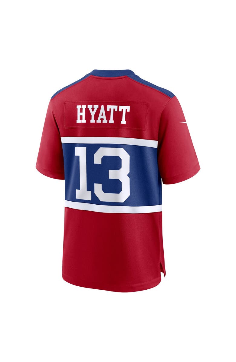 Nike Men's Nike Jalin Hyatt Century Red New York Giants Alternate Player Game Jersey, Alternate, color, Red