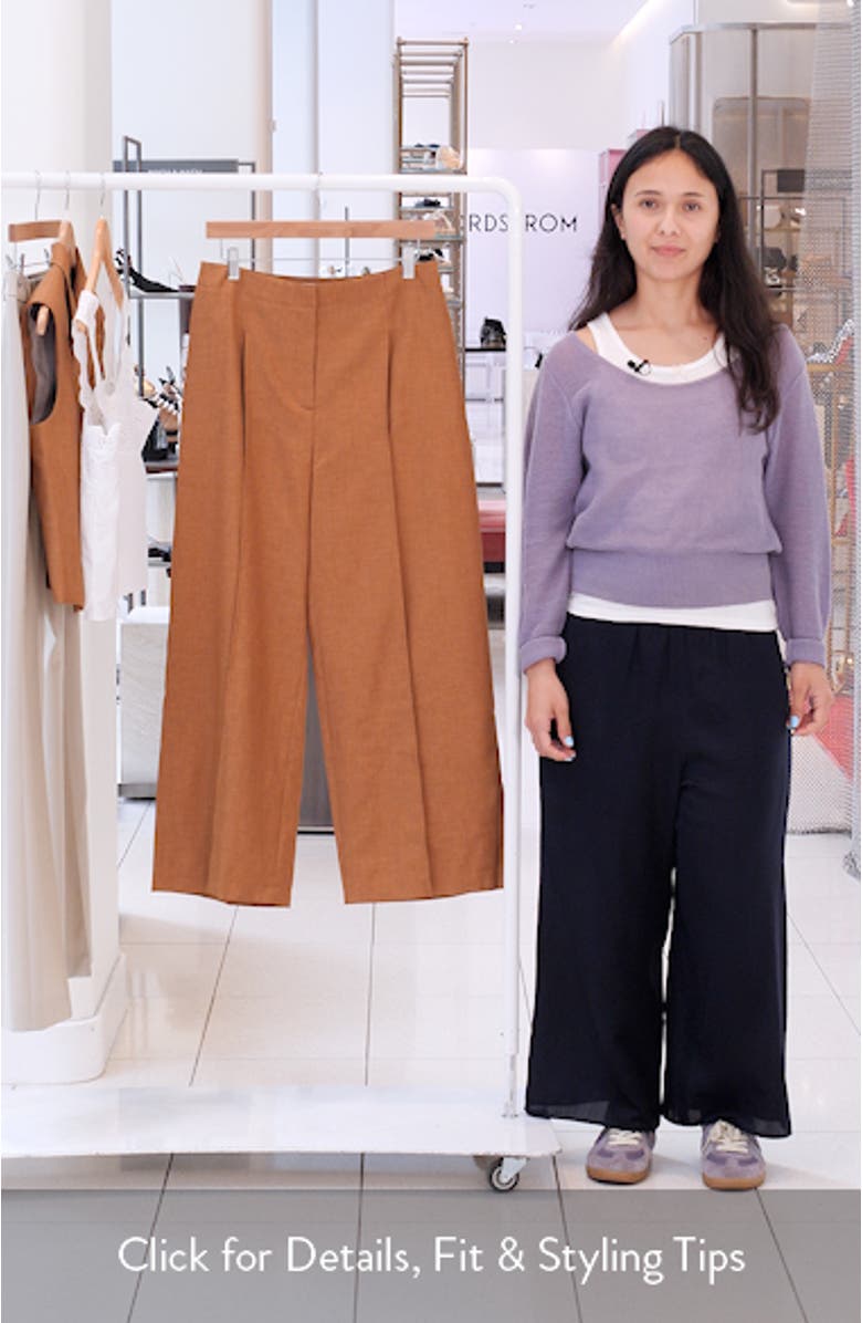 City Pleated High Waist Wide Leg Pants, sales video thumbnail