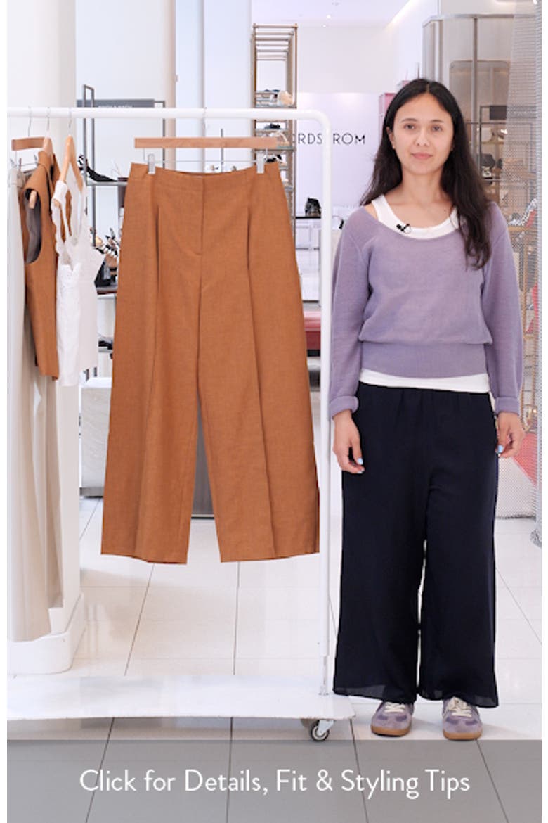 Pleated High Waist Wide Leg Pants video
