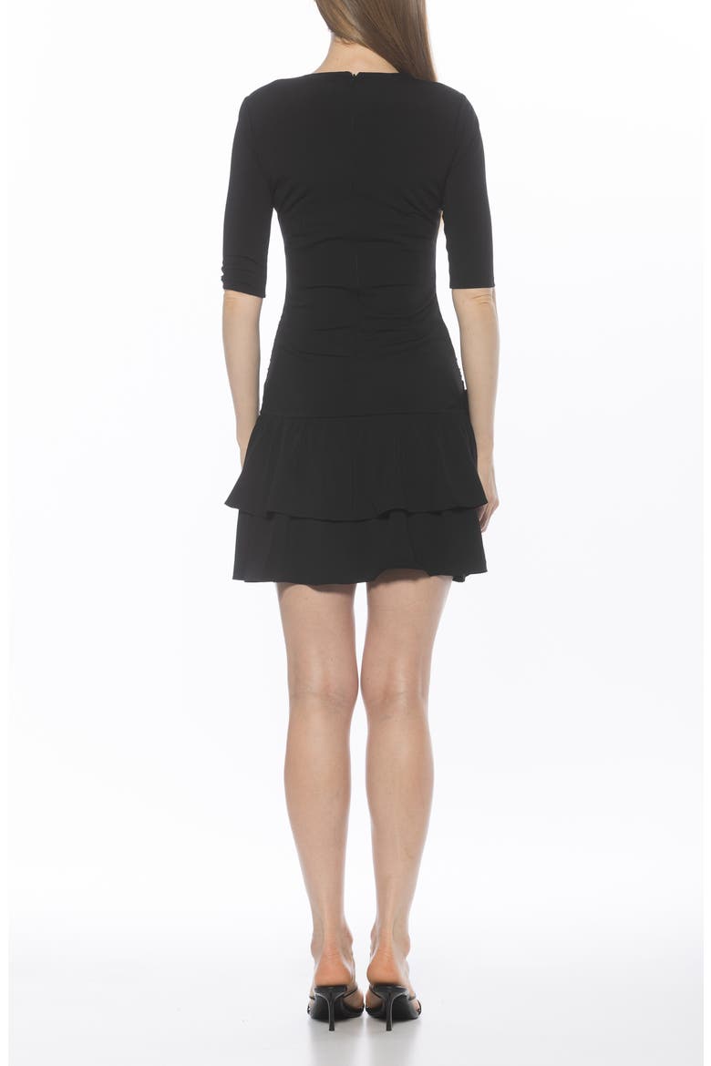 Mars Tiered Minidress, Alternate, color, BLACK