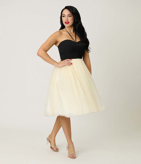 Sweetheart Halter Swing Dress