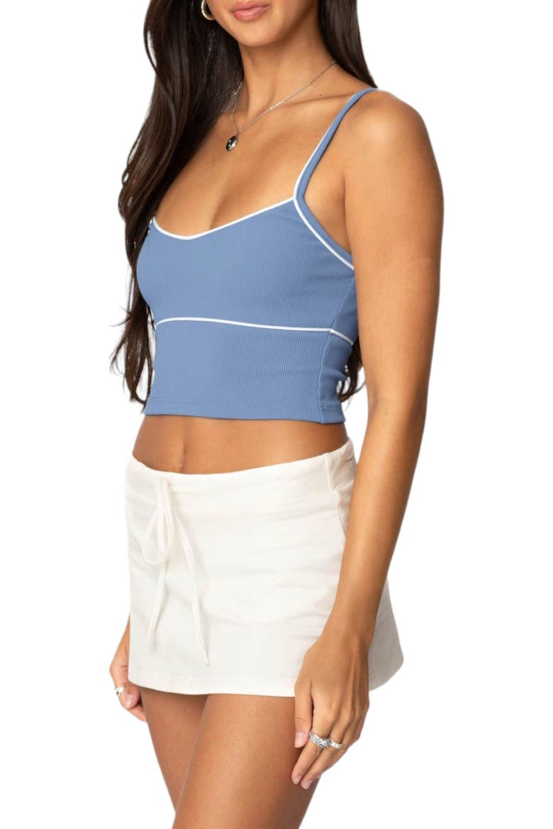 Contrast Crop Camisole, Alternate, color, BLUE