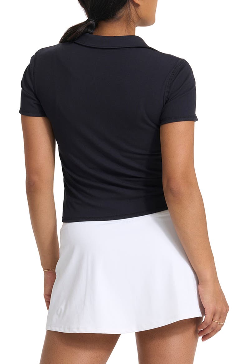 Pose Trim Polo, Alternate, color, BLACK
