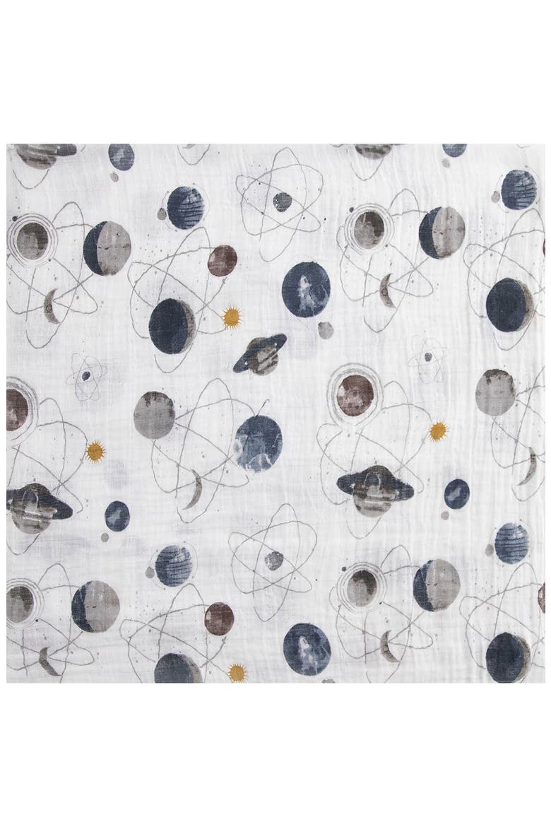 Cotton Muslin Crib Sheet, Alternate, color, PLANETARY