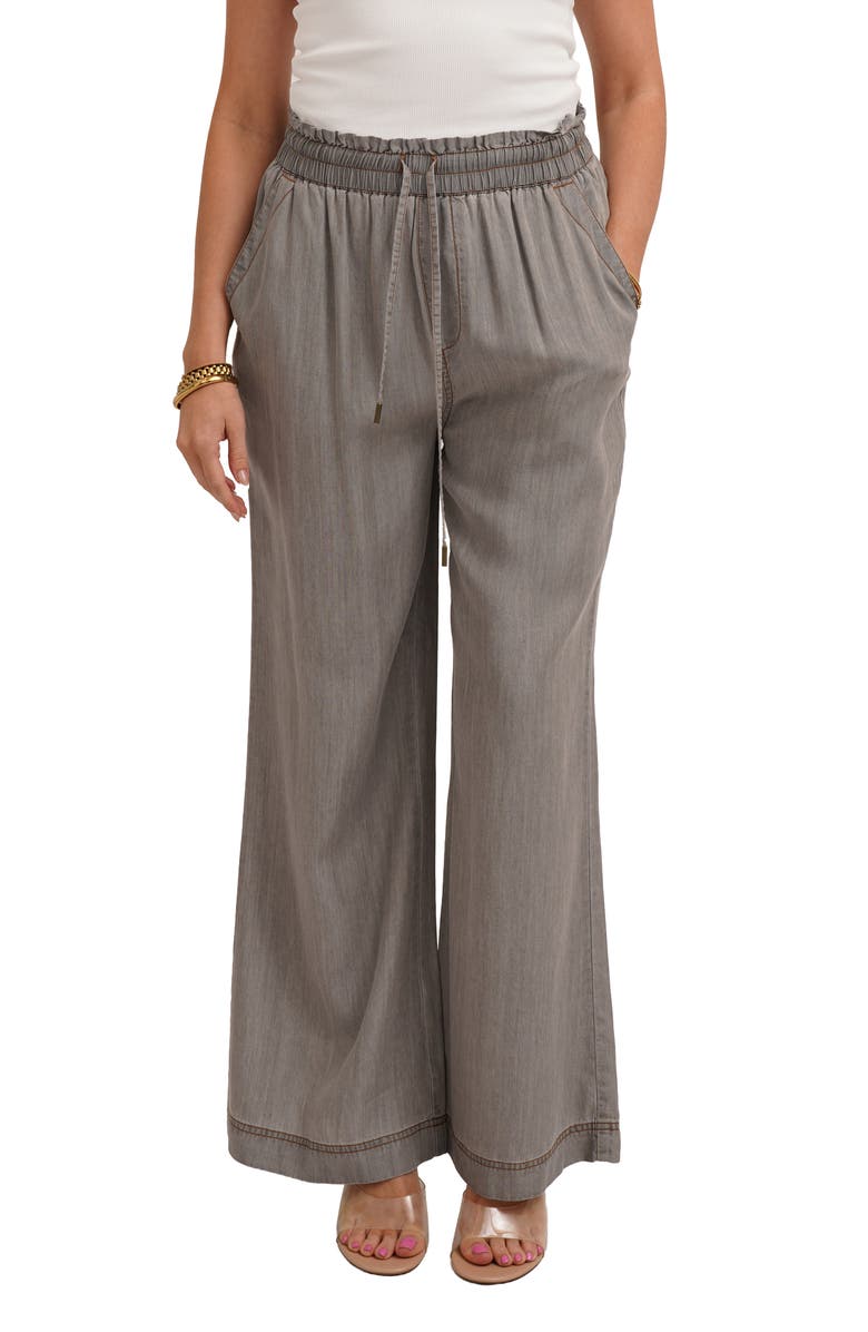 CYRUS Pull On Wide Leg Pants, Main, color, Light Grey Denim