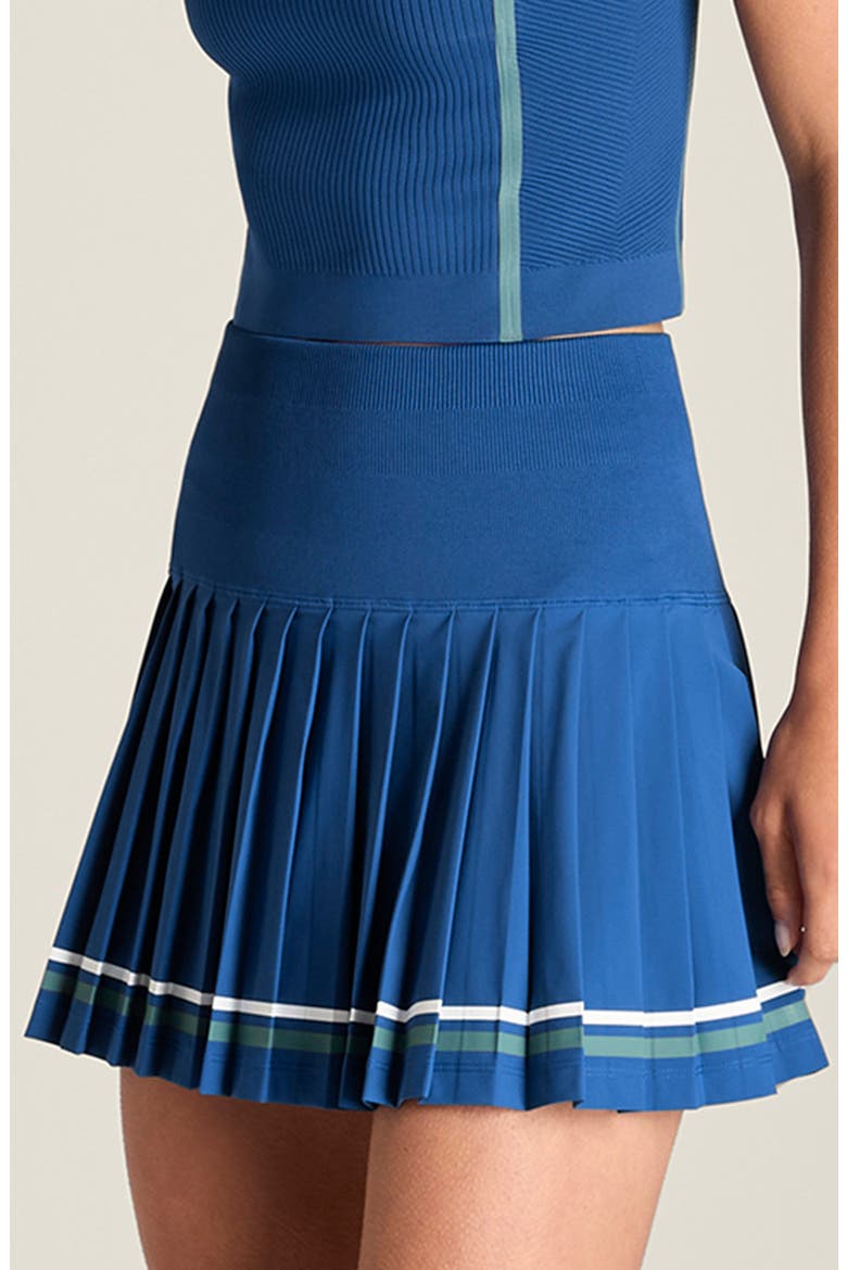 Midtown Perforated Tennis Skirt, Alternate, color, BLUE QUARTZ