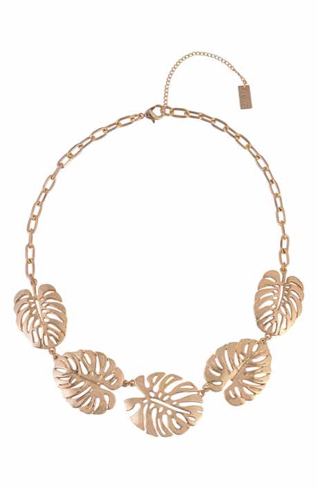 Rachel Roy Monstera Leaf Necklace