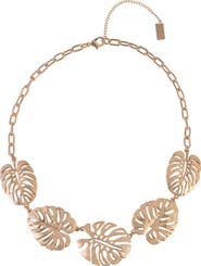 Rachel Roy Monstera Leaf Necklace