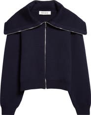 Róhe Two-Way Sailor Zip Merino Wool Cardigan