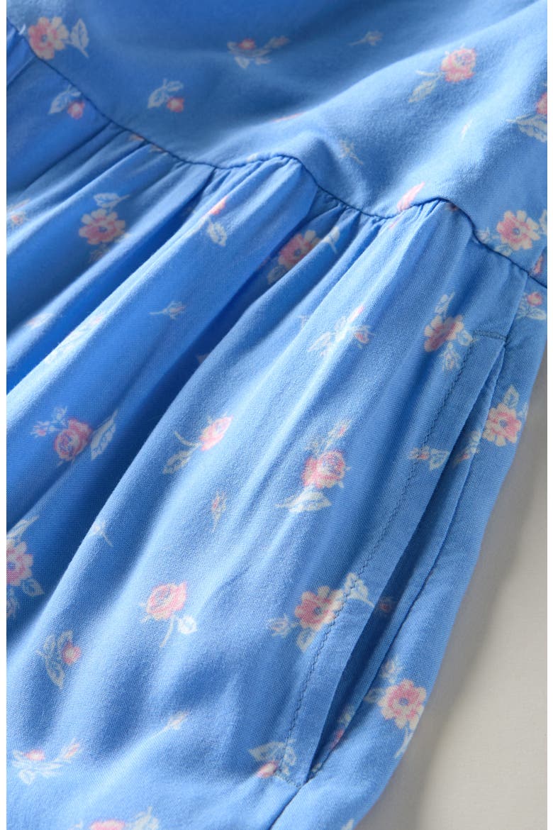 Kids' Flutter Sleeve Jumpsuit, Alternate, color, BLUE ROBBIA ROSEBUDS