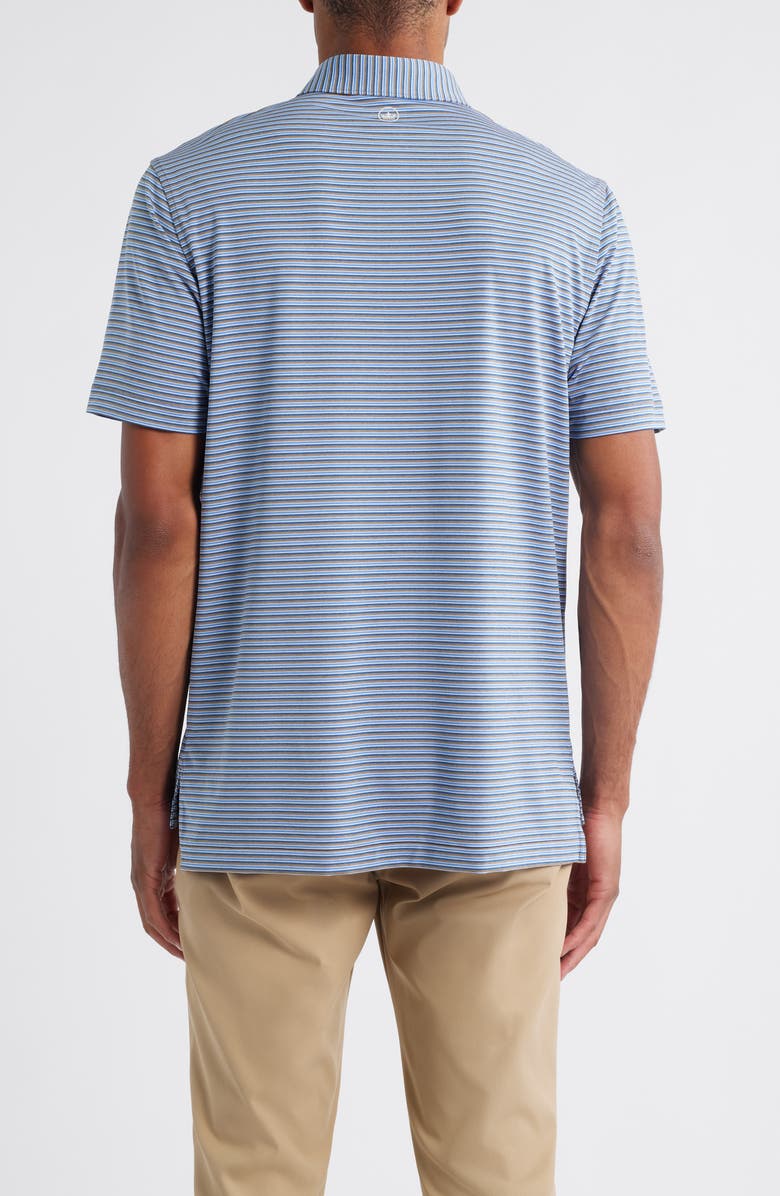 Peter Millar Lenway Stripe Performance Jersey Polo, Alternate, color, Poplar Brown