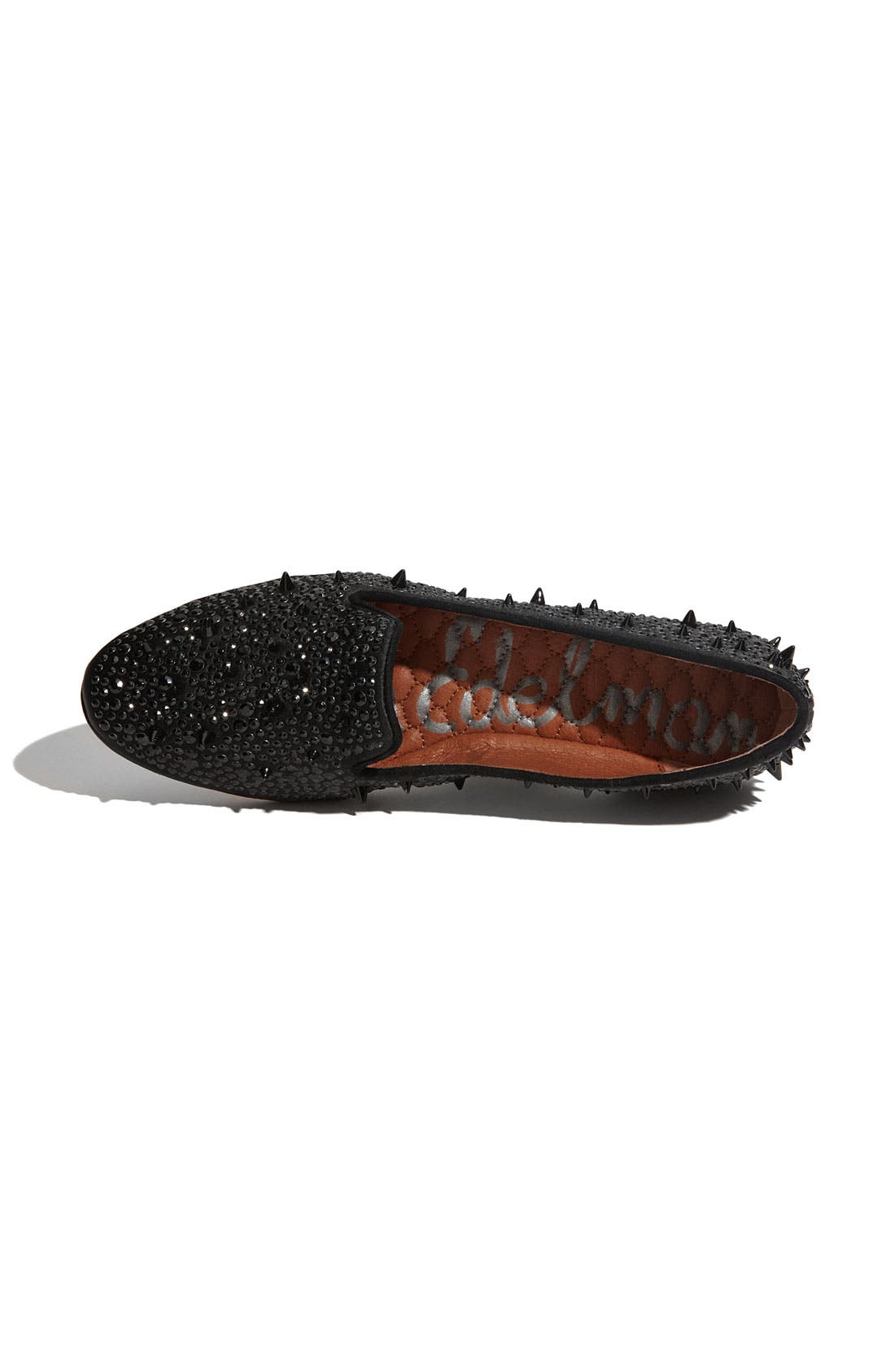 'Adena' Flat, Alternate, color, BLACK SATIN