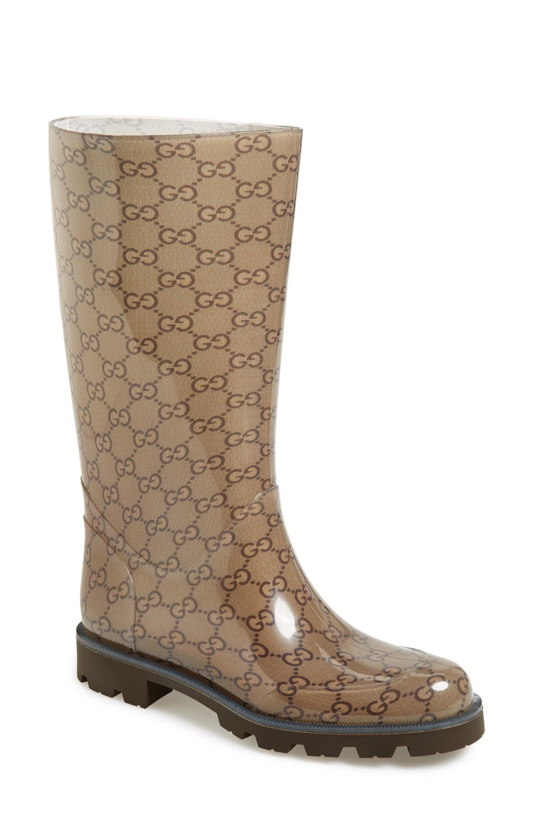 Gucci 'Edimburg GG' Rain Boot, Main, color, 