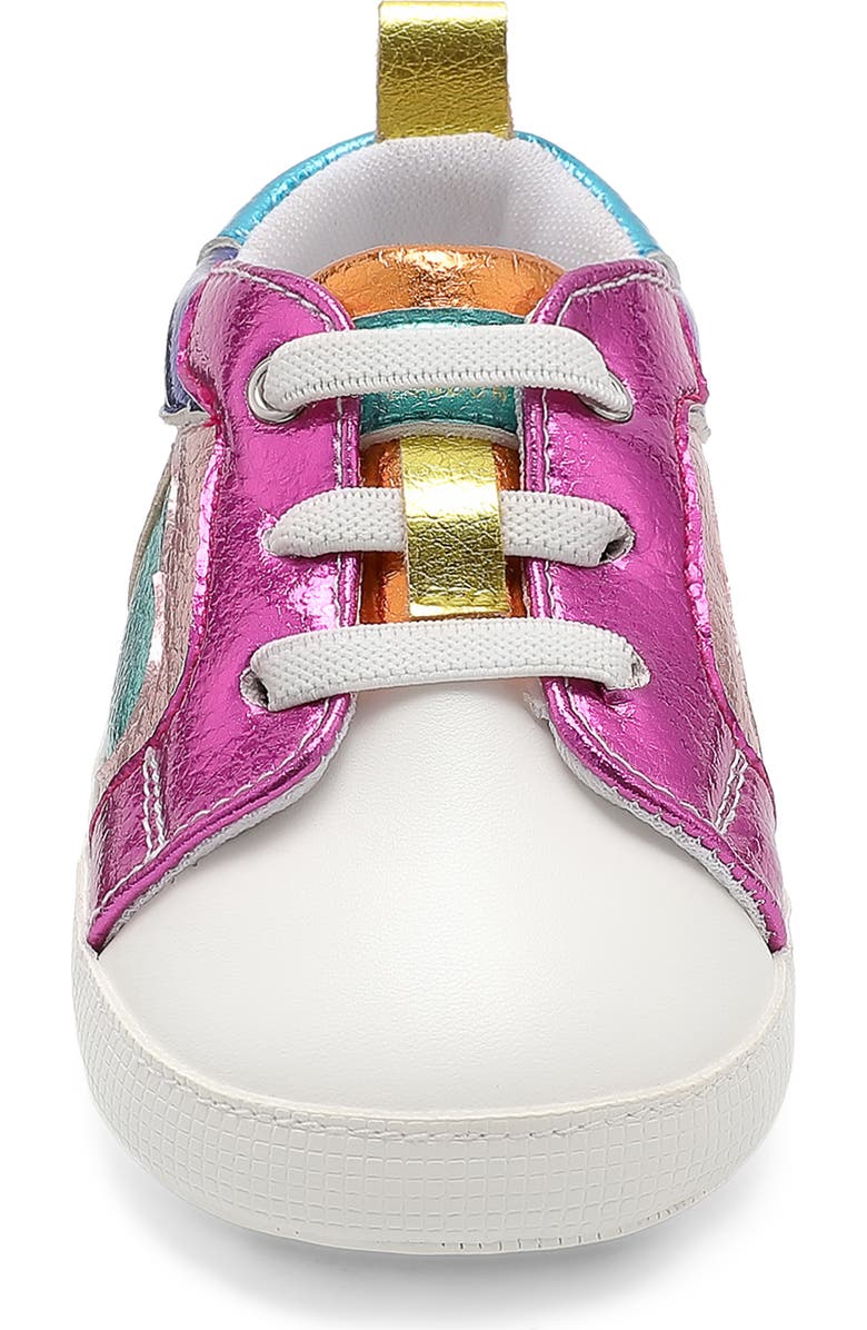 Kurt Geiger London Kids' Baby Luckson Heart Crib Shoe, Alternate, color, Pink Multi
