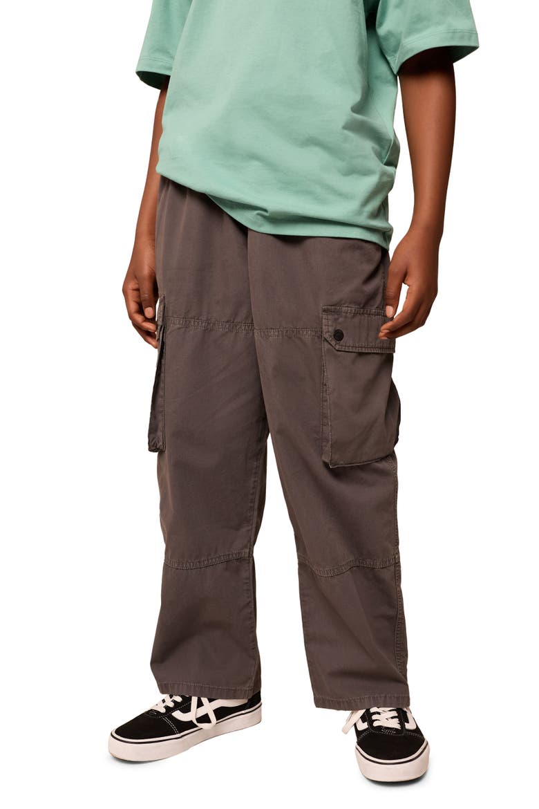 Kids' Cotton Twill Cargo Shorts, Main, color, GREY