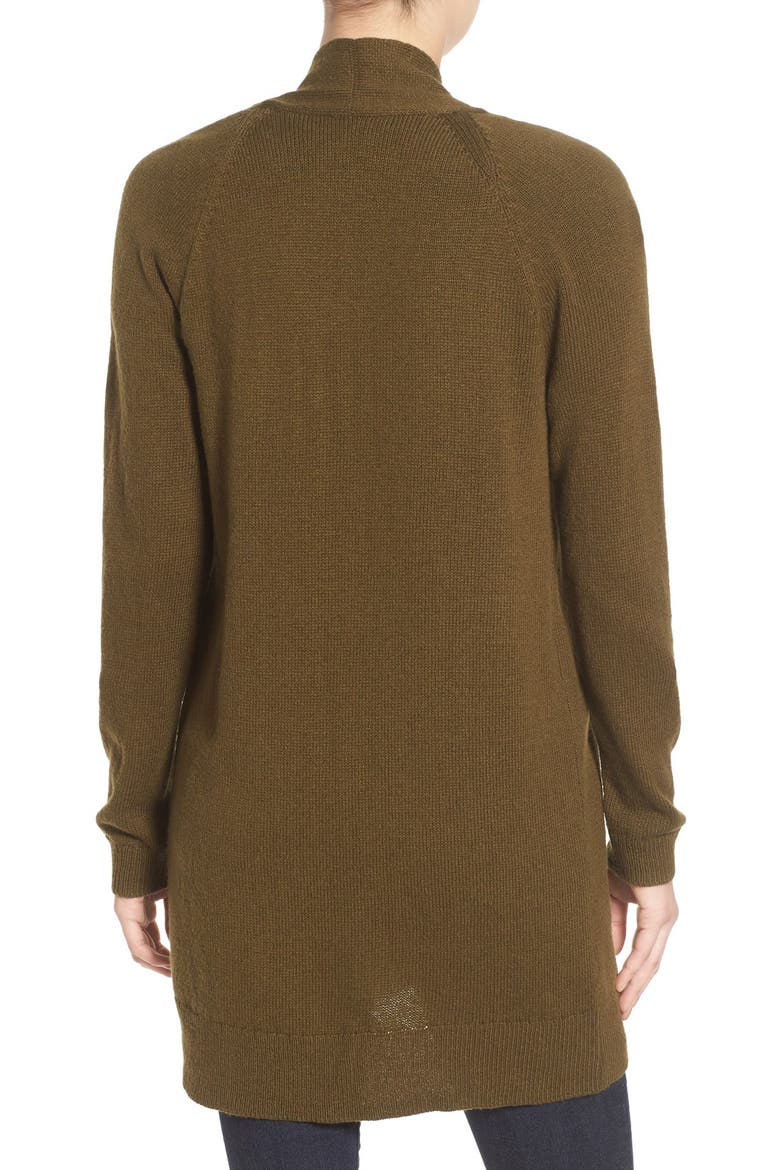 Open Front Cardigan, Alternate, color, OLIVE DARK