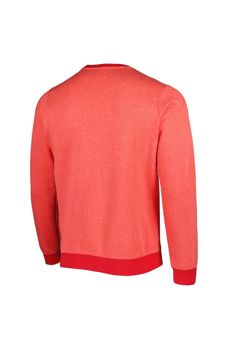 Nike Men's Nike Heathered Scarlet Ohio State Buckeyes Vault Stack Club Fleece Pullover Sweatshirt, Alternate, color, 