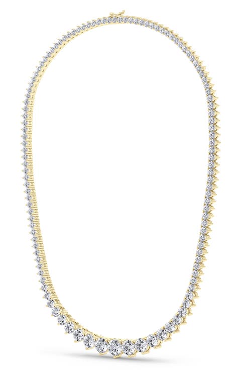 Graduated Lab Grown Diamond Tennis Necklace