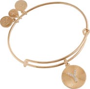 Alex and Ani Pave Starburst Texture Initial Bangle Bracelet