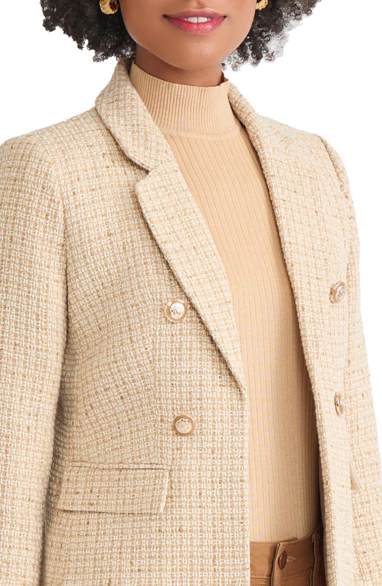 Jones New York Tweed Blazer, Alternate, color, Cafe Au Lait Multi
