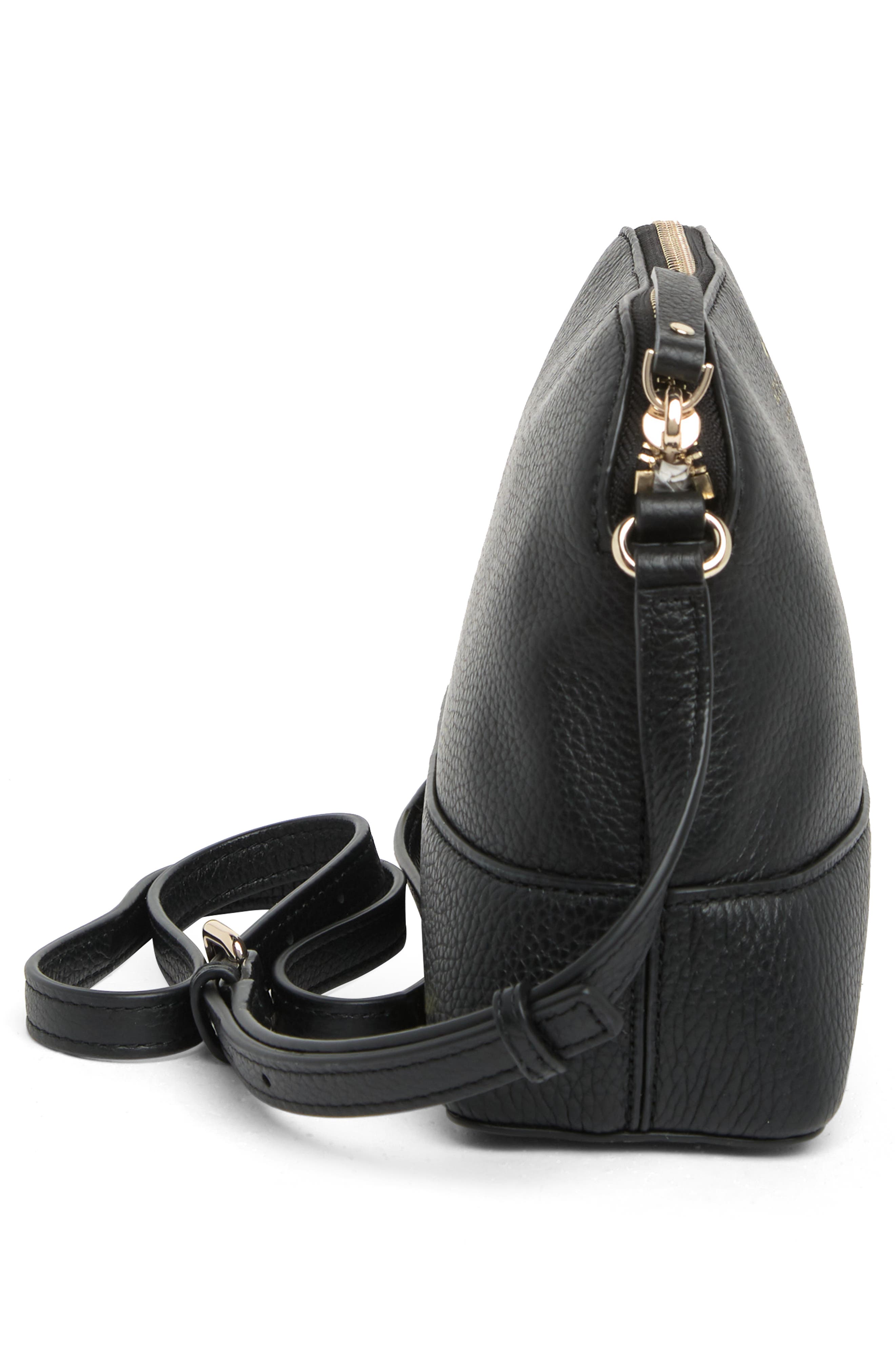 Kate Spade New York southport ave hannah leather crossbody bag, Alternate, color, Black