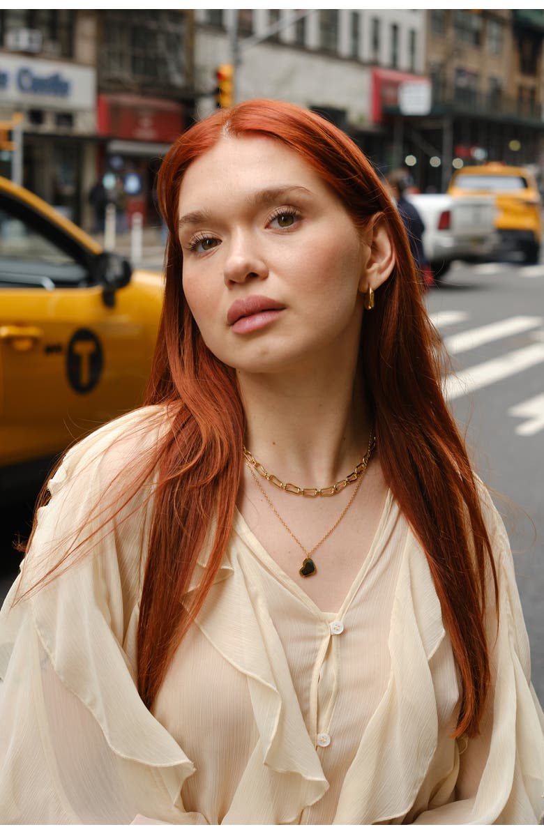 Zynnia Collective Carra Necklace, Alternate, color, Gold
