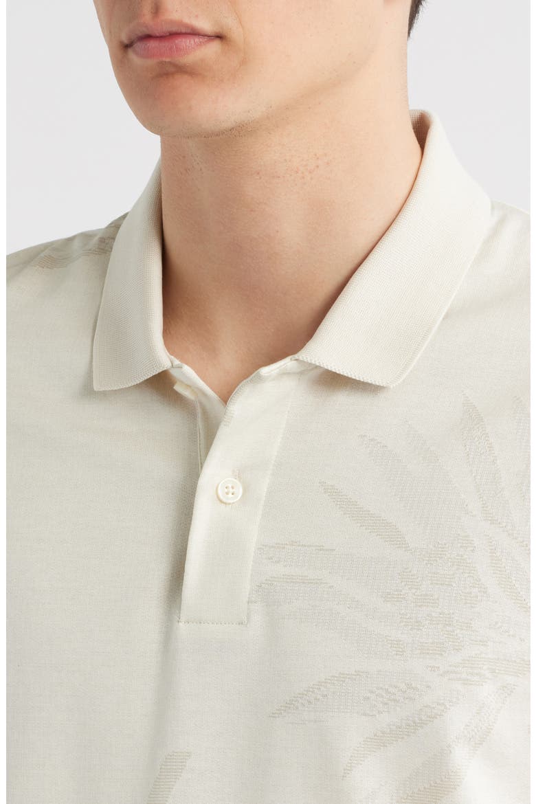Parris Floral Jacquard Polo, Alternate, color, OPEN WHITE