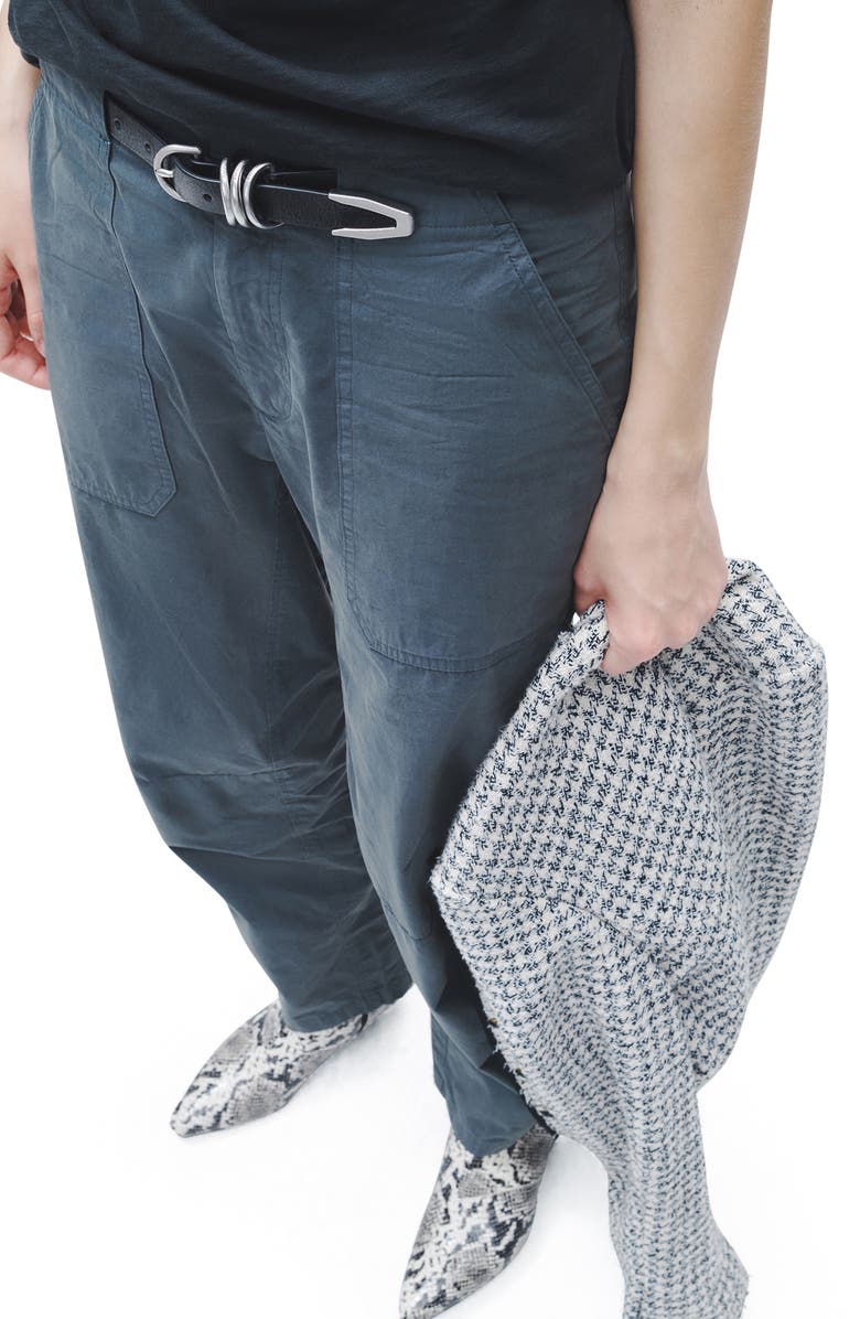 rag & bone Leyton Cotton Workwear Pants, Alternate, color, Dark Grey