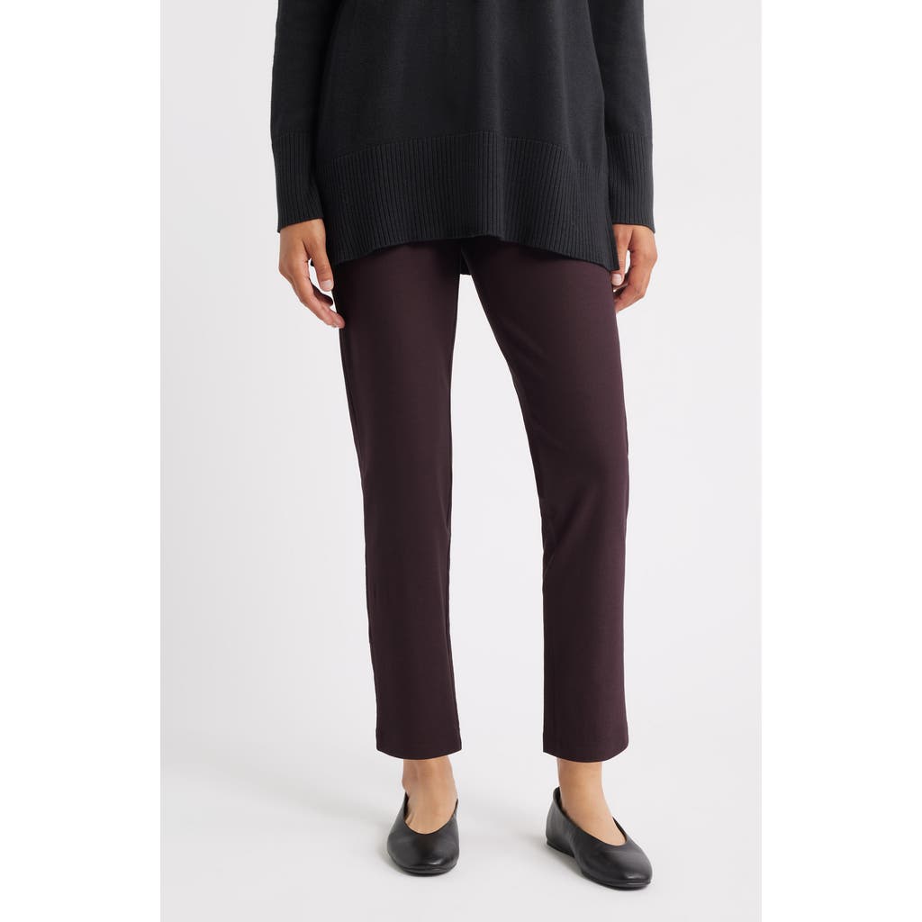 Eileen Fisher Slim Ankle Pants In Purple