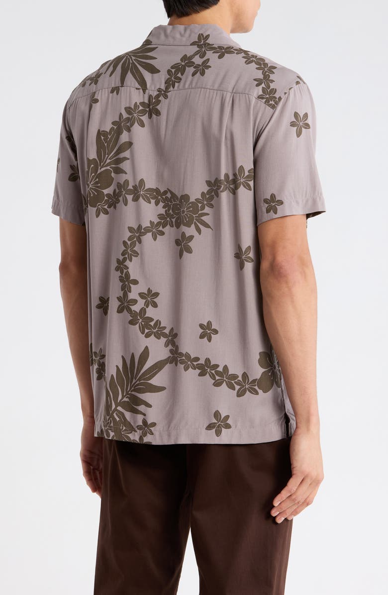 TENŌRE Floral Camp Shirt, Alternate, color, Zinc
