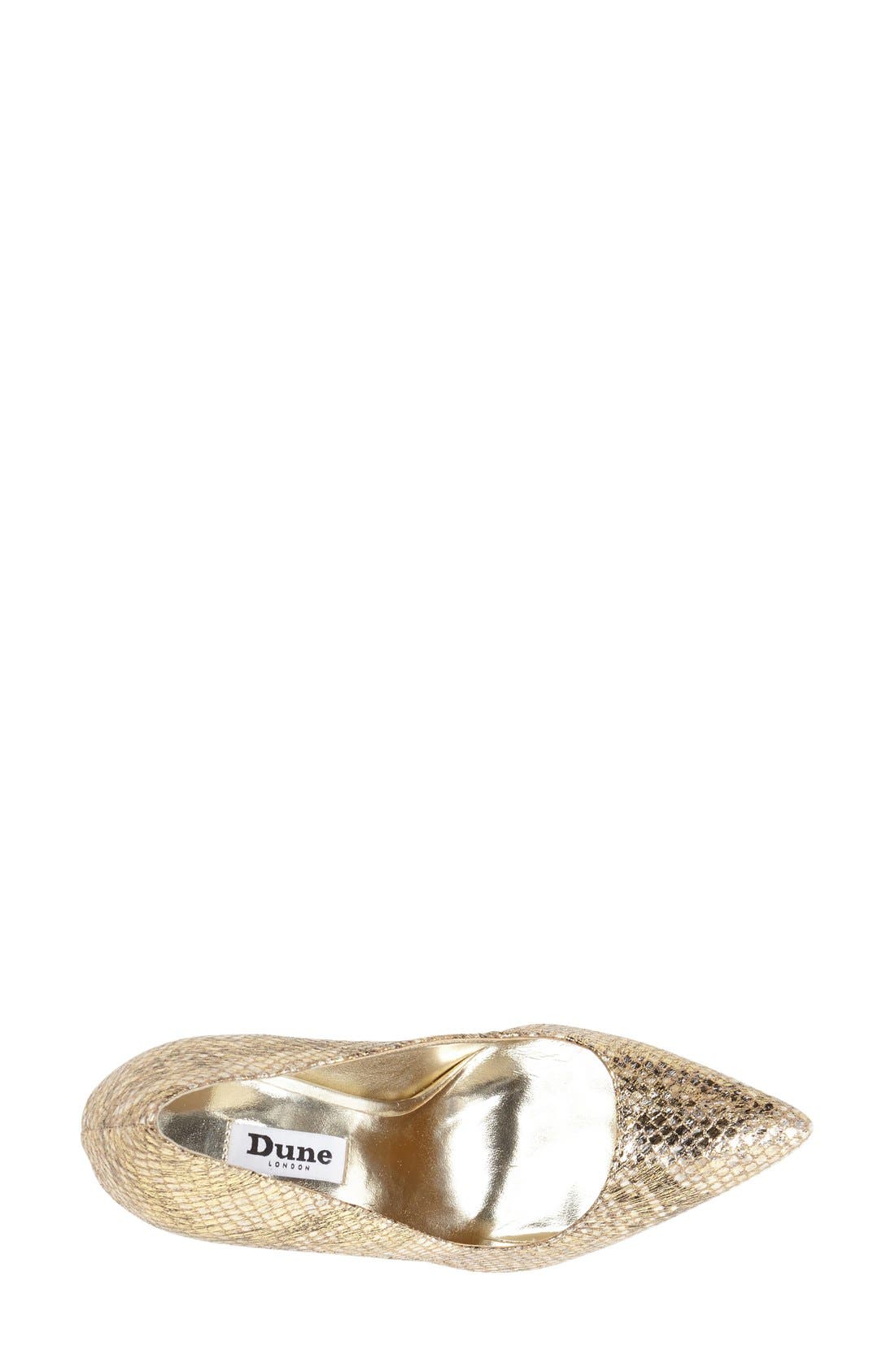 Dune London 'Betsee' Pump, Alternate, color, GOLD PRINT LEATHER