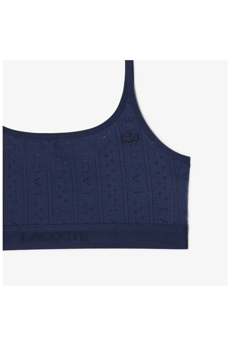 Logo Pointelle Bralette, Alternate, color, 166 - MARINE