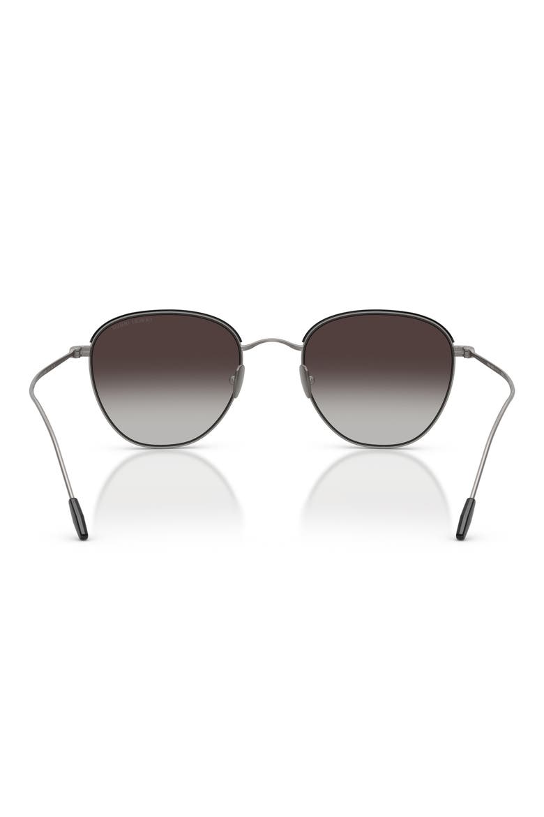 51mm Round Sunglasses, Alternate, color, MATTE GUNMETAL / GREY GRADIENT