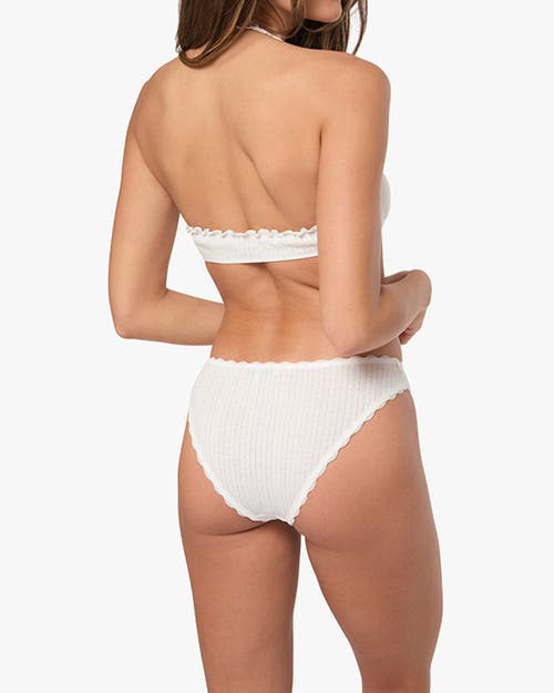 Weworewhat Ruffle Halter Bra In Ivory