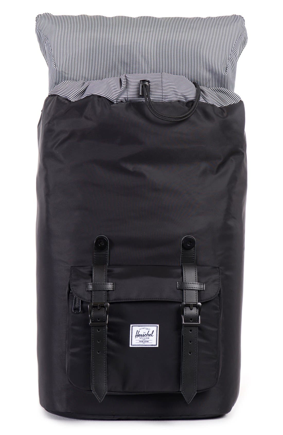 'Little America' Backpack, Alternate, color, NYLON BLACK