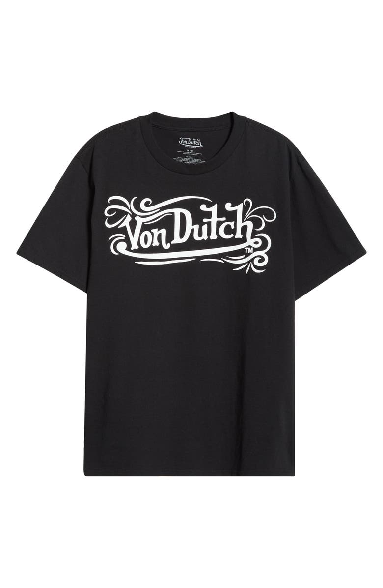 Von Dutch Logo Cotton Blend Graphic T-Shirt, Alternate, color, Black