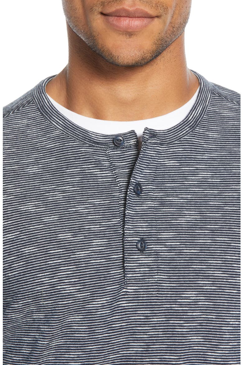 Slub Stripe Long Sleeve Henley, Alternate, color, NAVY IRIS WHITE STRIPE