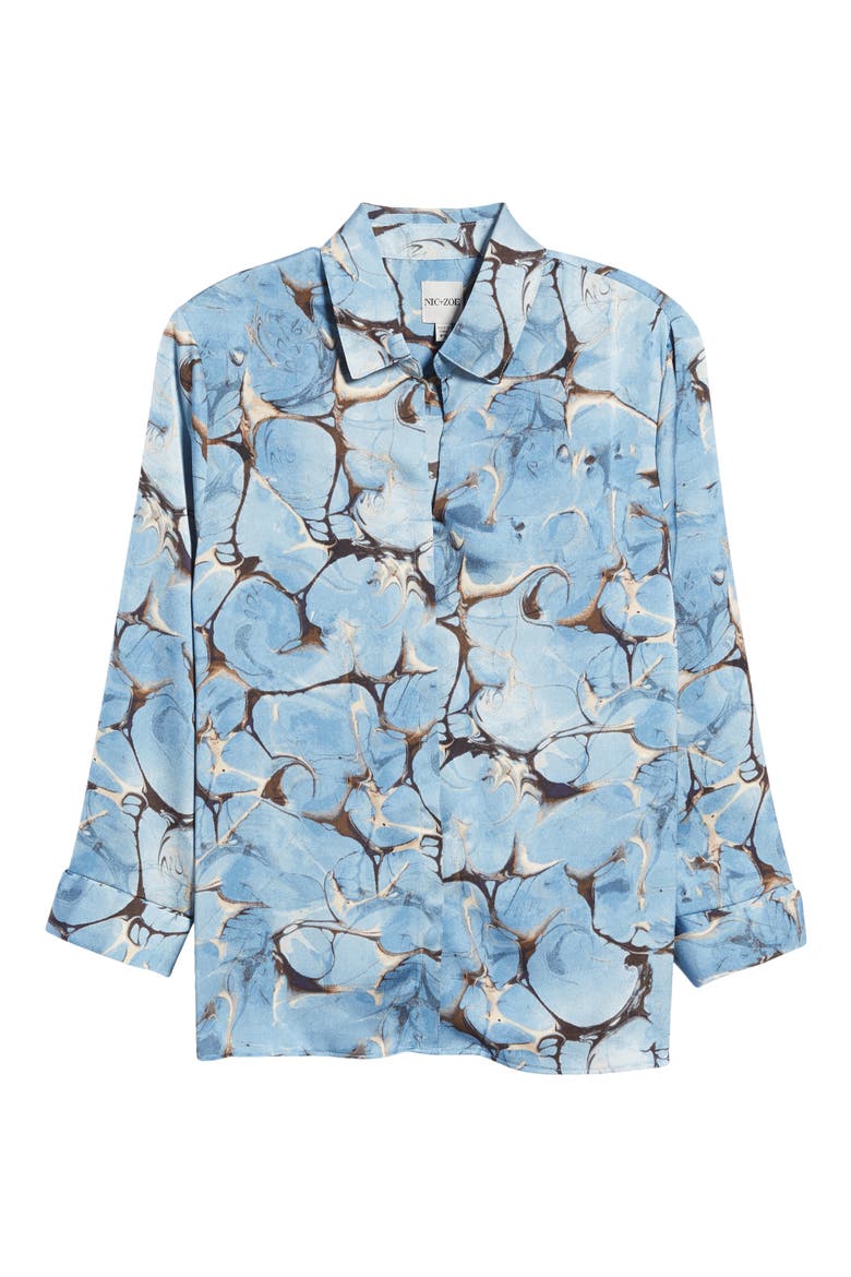 Marble Sky Button-Up Shirt, Alternate, color, BLUE MULTI