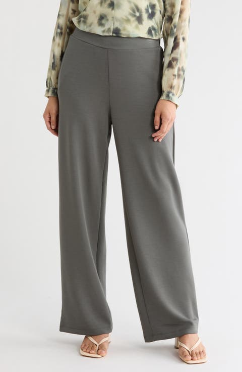 Scuba Knit Wide Leg Pants