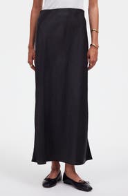 Madewell Satin Maxi Slip Skirt